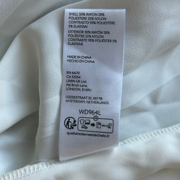 Maeve Flat White Varsity Sweater Twofer Mini Dress, Sz MP - Picture 7 of 9